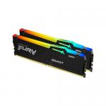 Kit Memorie Kingston Fury Beast RGB Black AMD EXPO/Intel XMP 3.0, 64GB, DDR5-5600MHz, CL36, Dual Channel