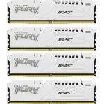 Kit Memorie Kingston Fury Beast White Intel XMP 3.0, 64GB, DDR5-5600MHz, CL40, Quad Channel