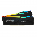 Kit Memorie Kingston Fury Beast RGB AMD EXPO/Intel XMP 3.0, 32GB, DDR5-6000MHz, CL30, Dual Channel