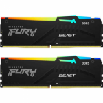 Kit Memorie Kingston Fury Beast RGB Intel XMP 3.0/AMD EXPO, 32GB, DDR5-6400MHz, CL32, Dual Channel