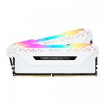 Kit Memorie Corsair Vengeance RGB PRO White 16GB, DDR4-3200MHz, CL16, Dual Channel