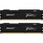 Kit memorie Kingston FURY Beast Black 16GB, DDR3-1600MHz, CL10, Dual Channel