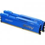 Kit Memorie Kingston Fury Beast Blue, 16GB, DDR3-1600, CL10, Dual Channel