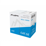 Cablu de retea Lanberg LCU5-10CC-0305-B, Cat5e, UTP, 305m, Blue