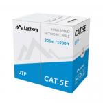 Cablu retea Lanberg LCU5-11CC-0305-S, Cat.5e, U/UTP, 305m, Grey