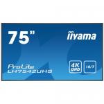 Business TV Iiyama Seria ProLite LH7542UHS-B3, 75inch, 3840x2160pixeli, Black