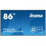 Business TV Iiyama Seria ProLite LH8642UHS-B3, 86inch, 3840x2160pixeli, Black