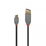Cablu de date Lindy LY-36886, USB-A - USB-C, 1m, Black