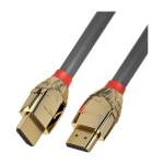 Cablu Lindy 37862, HDMI - HDMI, 2m, Gray-Gold