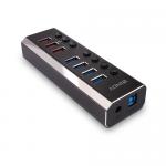 Hub USB Lindy 4337, 7x USB 3.2 gen 1, Black