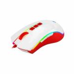 Mouse Optic Redragon Cobra, RGB LED, USB, White-Red