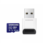 Memory Card microSDXC Samsung PRO Plus MB-MD512SB/WW 512GB, Class 10, UHS-I U3, V30, A2 + Adaptor USB