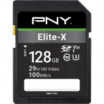 Memory Card SDXC PNY Elite-X 128GB, Class 10, UHS-I U3, V30 - RESIGILAT