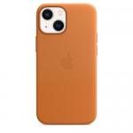 Protectie pentru spate Apple MagSafe Leather pentru iPhone 13 mini, Golden Brown