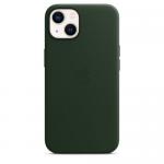 Protectie pentru spate Apple MagSafe Leather pentru iPhone 13, Sequoia Green