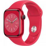 Smartwatch Apple Watch Series 8 Aluminium, 1.69inch, 4G, curea silicon, Red-Red