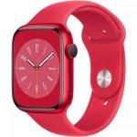 Smartwatch Apple Watch Series 8 Aluminium, 1.9inch, 4G, curea silicon, Red-Red