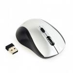 Mouse Optic Gembird MUSW-4B-02-BS, USB Wireless, Black-Silver