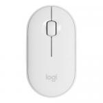 Mouse Optic Logitech Pebble M350, USB Wireless, White