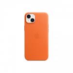 Protectie pentru spate Apple MagSafe Leather pentru Iphone 14 Plus, Orange