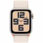 Smartwatch Apple Watch SE 2 (2023) Aluminium, 1.57inch, Curea Nylon, Starlight Sport Loop