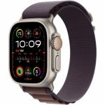 Smartwatch Apple Watch Ultra 2 Titanium, 1.92inch, 4G, Curea Nailon Small, Beige-Indigo Alpine Loop