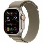 Smartwatch Apple Watch Ultra 2 Titanium, 1.92inch, 4G, Curea Nailon Large, Beige-Olive Alpine Loop
