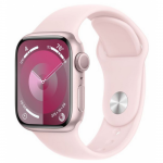 Smartwatch Apple Watch Series 9 Aluminium, 1.69inch, 4G, Curea Silicon M/L, Light Pink-Light Pink