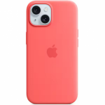 Protectie pentru spate Apple Silicone cu MagSafe pentru iPhone 15, Guava