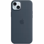 Protectie pentru spate Apple Silicone Case cu MagSafe pentru iPhone 15 Plus, Storm Blue