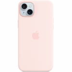 Protectie pentru spate Apple Silicone Case cu MagSafe pentru iPhone 15 Plus, Light pink
