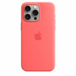 Protectie pentru spate Apple Silicone cu MagSafe pentru iPhone 15 Pro Max, Guava