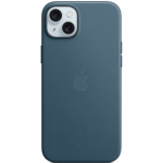 Protectie pentru spate Apple FineWoven cu MagSafe pentru iPhone 15 Plus, Pacific Blue