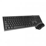 Kit Omega OKM-09 - Tastatura, USB, Black + Mouse Optic, USB, Black