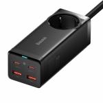 Incarcator retea Baseus, 2x USB-A, 1x USB-C, 1x AC, 100W, Black