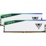 Kit Memorie PATRIOT Viper Elite 5 RGB White Intel XMP 3.0/AMD EXPO, 32 GB, DDR5-6200MHz, CL42, Dual Channel