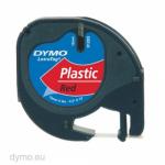 Banda Etichete de plastic Dymo S0721630 12mm/4m Black on Red