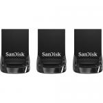 Set Stick memorie SanDisk by WD SDCZ430-032G-G46T 32GB, USB 3.0, Black, 3buc