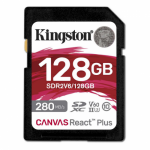 Memory SDXC Kingston Canvas React Plus 128GB, Class 10, UHS-II U3, V60