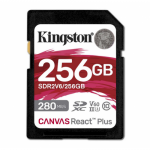 Memory SDXC Kingston Canvas React Plus 256GB, Class 10, UHS-II U3, V60