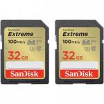 Memory Card SDHC SanDisk by WD Extreme 32GB, Class 10, UHS-I U3, V30, 2buc
