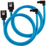 Set Cablu Corsair Premium, SATA-SATA, 0.6m, Blue