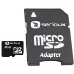 Memory Card microSDHC Serioux 8GB, Class 10 + Adaptor SD