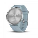 Smartwatch Garmin Vivomove HR Sport, 0.84 inch, Curea silicon, Seafoam-Silver