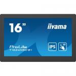 Monitor LED Touchscreen Iiyama T1624MSC-B1, 15.6inch, 25ms GTG, 1920x1080, Black