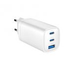 Incarcator retea Gembird TA-UC-PDQC65-01-W, 1x USB, 2x USB-C, 65W, White