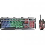 Kit Gaming GXT 845 Tural - Tastatura, USB, Grey + Mouse Optic, USB, Grey