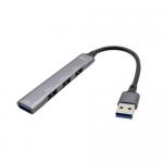 Hub USB I-tec U3HUBMETALMINI4, 3x USB 2.0, 1x USB 3.2 Gen 1, Silver