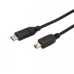Cablu Startech USB2CMB2M, USB-C - mini USB-B, 2m, Black