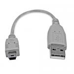 Cablu Startech USB2HABM6IN, USB - mini USB-B, 0.15m, Gray